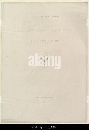 La Casa infestata: Ho visto un lampo di luce, grande e pale, 1896. Odilon  Redon (francese, 1840-1916), stampato da Auguste Clot (francese,  1858-1936). Litografia su carta cinese posata su carta straccia; immagine