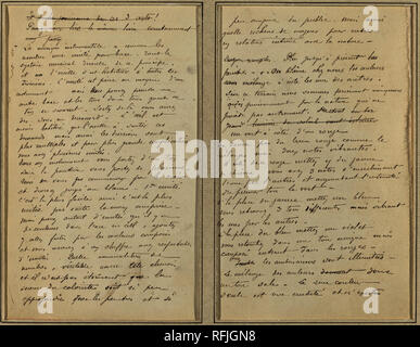 Pagine del manoscritto [recto]. Data: 1884-1888. Dimensioni: complessivo: 16,9 x 22 cm (6 5/8 x 8 11/16 in.). Medium: pagina di note; penna e inchiostro bruno su carta intessuta. Museo: National Gallery of Art di Washington DC. Autore: Paul Gauguin. Foto Stock