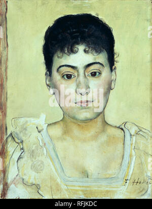 Ritratto di Madame de R. Data/Periodo: 1893. La pittura. Altezza: 350 mm (13,77 in); larghezza: 270 mm (punto 10.62). Autore: Ferdinand Hodler. Foto Stock