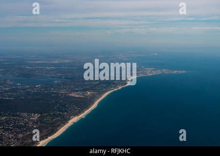 Linea costiera in Western Australia accanto a Perth all'Oceano Indiano Foto Stock