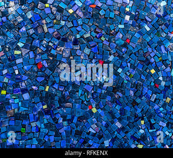 Piccole tessere di mosaico close up del modello. Foto Stock