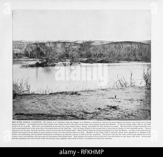 Fiume Giordano, Palestina, antica Palestina fotografia, 1893 Foto Stock