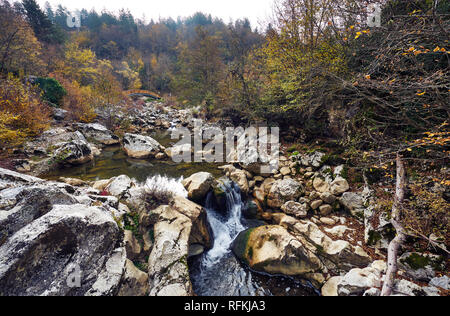 Zara Stream all'ingresso del Canyon HORMA. Si trova nel Parco Nazionale delle Montagne di Küre, Kastamonu, Turchia Foto Stock