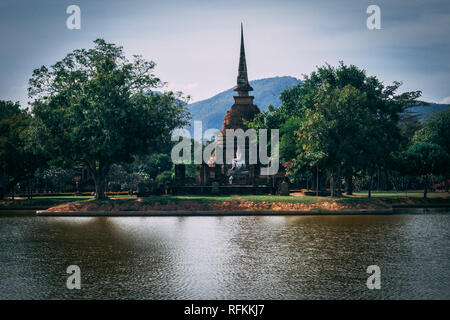 Complesso del tempio, Sukothai Thailandia. Foto Stock