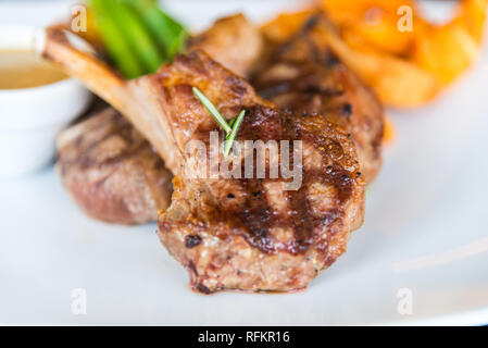 Carne alla Brace bistecca di lampada - soft punto di messa a fuoco Foto Stock