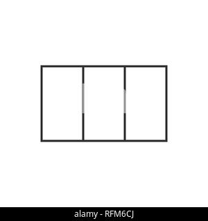Verticale paese triband icona bandiera in sagoma nera design piatto. Giorno di indipendenza o giornata nazionale il concetto di vacanza. Illustrazione Vettoriale