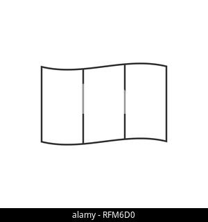 Verticale paese triband icona bandiera in sagoma nera design piatto. Giorno di indipendenza o giornata nazionale il concetto di vacanza. Illustrazione Vettoriale