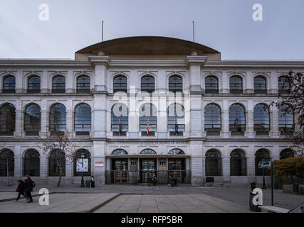 Madrid, Spagna, Gennaio 2019: Il Madrid Real Conservatorio edificio Foto Stock