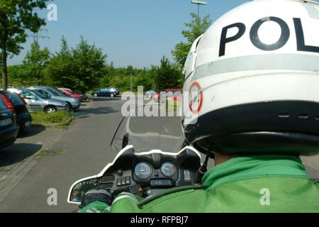 DEU, Germania, Duesseldorf : police bike patrol. Foto Stock