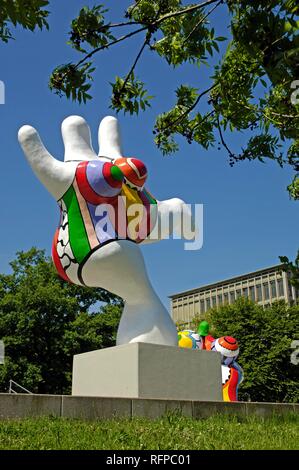 Nanas 1974, Niki de Saint Phalle, Hannover, Bassa Sassonia, Germania Foto Stock