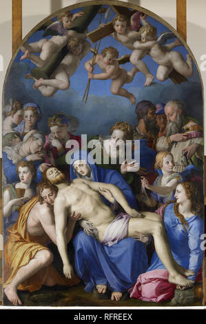 La discesa dalla Croce. Museo: il Musée des Beaux-Arts et d'Archéologie, Besançon. Autore: Bronzino. Foto Stock