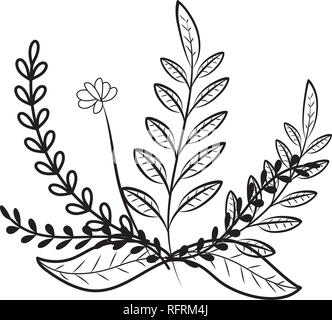 Ghirlanda di fiori cartoon Illustrazione Vettoriale