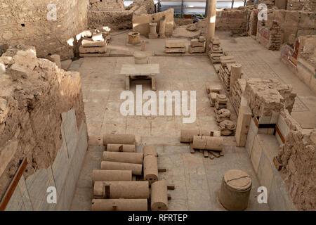 Resti di case romane noto come case Terrazza, nell'antica città di Efeso in Turchia Foto Stock