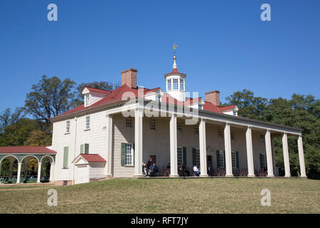 George Washington Mansion, Mount Vernon, Virginia, Stati Uniti d'America, America del Nord Foto Stock