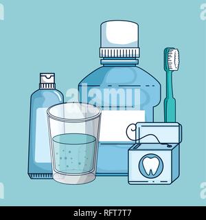 La medicina dentale igiene attrezzature di trattamento Illustrazione Vettoriale