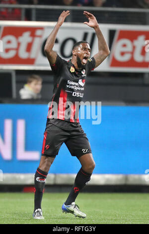 Rotterdam, Paesi Bassi. 26 gen, 2019. ROTTERDAM, 26-01-2019, calcio, stagione 2018/2019, Eredivisie, Van Donge en de Roo Stadium. Excelsior player Jeffry Fortes durante il gioco Excelsior - de Graafschap. Credito: Pro scatti/Alamy Live News Foto Stock