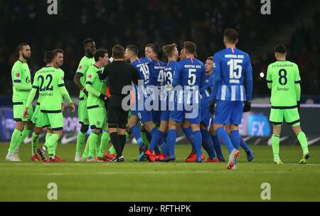 Berlino, Deutschland. 25 Jan 2019. firo: 25.01.2019 calcio, 1.Bundesliga, stagione 2018/2019 Hertha BSC Berlin - FC Schalke 04, | Utilizzo di credito in tutto il mondo: dpa/Alamy Live News Foto Stock