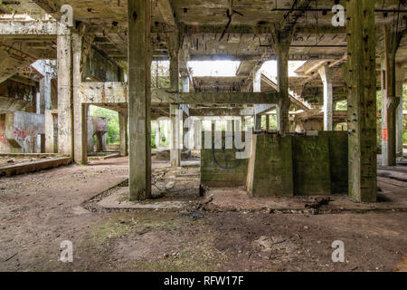 Ex la miniera di stagno abd guerra campo di prigionia Rolava - Sauersack, Monti Metalliferi, Repubblica Ceca Foto Stock