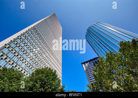 Boston, MA, USA-ottobre 29, 2018: Boston Downtown strade vicino a punto di riferimento Prudential Tower Foto Stock