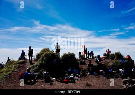 Montare Merbabu esperienza escursionistica Foto Stock