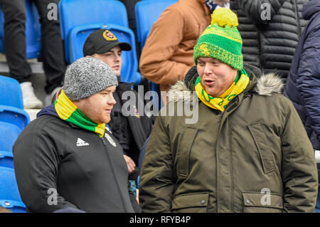 26 gennaio 2019, Falmer Stadium, Brighton, Inghilterra; Emirati FA Cup, 4° round, Brighton vs West Bromwich Albion ; west brom tifosi Credito: Phil Westlake/News immagini English Football League immagini sono soggette a licenza DataCo Foto Stock