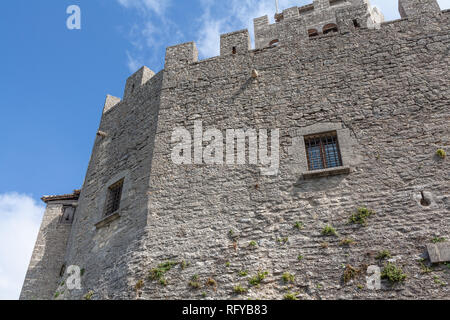 L'Italia, San Marino, XX SETTEMBRE 2018, vista sul Castello di San Marino una famosa destinazione di viaggio. Foto Stock