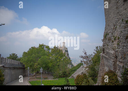 L'Italia, San Marino, XX SETTEMBRE 2018, vista in San Marino una famosa destinazione di viaggio. Foto Stock