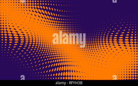 Abstract bicromia sfondo . Texture di mezzitoni . Trendy synthwave cyberpunk design di gradiente. Foto Stock