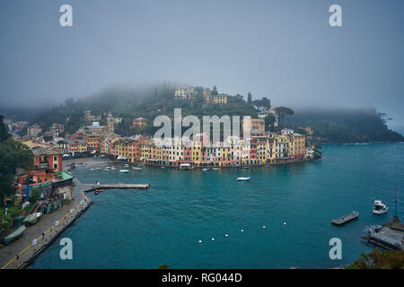 Romantica città italiana, Portofino Foto Stock