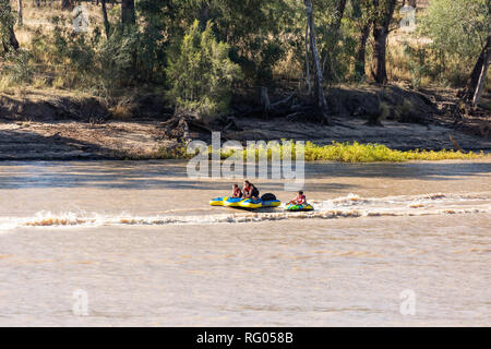 St George, Qld, Australia - 29 Settembre 2018: sport acquatici sul Fiume Balonne. Foto Stock