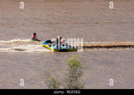 St George, Qld, Australia - 29 Settembre 2018: sport acquatici sul Fiume Balonne. Foto Stock