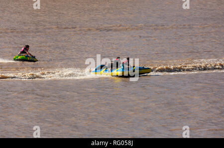 St George, Qld, Australia - 29 Settembre 2018: sport acquatici sul Fiume Balonne. Foto Stock