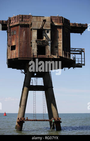 Maunsell sea forts, whitstable kent, Inghilterra, Gran Bretagna Foto Stock