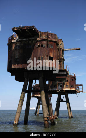 Maunsell sea forts, whitstable kent, Inghilterra, Gran Bretagna Foto Stock