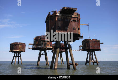 Maunsell sea forts, whitstable kent, Inghilterra, Gran Bretagna Foto Stock