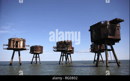 Maunsell sea forts, whitstable kent, Inghilterra, Gran Bretagna Foto Stock