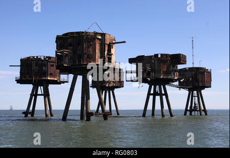 Maunsell sea forts, whitstable kent, Inghilterra, Gran Bretagna Foto Stock