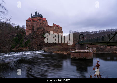 Il castello di Kriebstein, in Germania, in Sassonia. Foto Stock