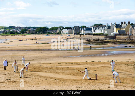 Elie Beach Festival di Cricket, Elie, Fife Foto Stock