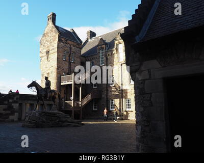 Earl Haig monumento nel Castello di Edimburgo - Scozia Foto Stock