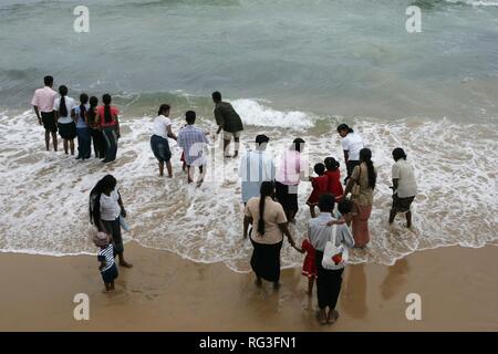 LKA, Sri Lanka : Capitale Colombo, centro città, Galle Face Drive, lungofiume all'Oceano Indiano. . Foto Stock