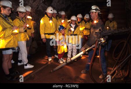 Stati Uniti d'America, Stati Uniti d'America, Arizona, Bisbee: ospite miniera, regina miniera. Ex città mineraria nel sud Arizona. Ultima miniera di rame Foto Stock