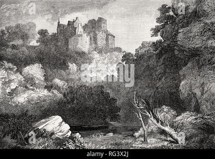 Il Castello di Hawthornden, 1773, Midlothian, Edimburgo, Scozia Foto Stock