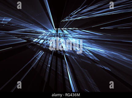 Generata da computer tehnology astratta immagine. Tridimensionale 3D frattale, texture Foto Stock