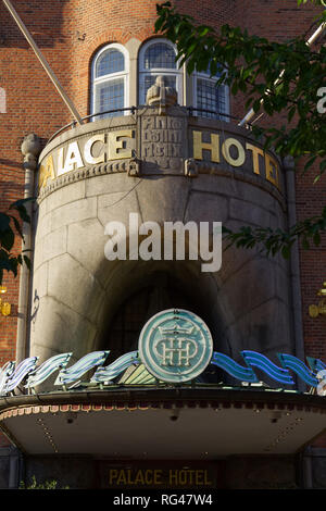 Giugno 26, 2018- Copenhagen, Danimarca: la porta d ingresso per lo Scandic Palace Hotel Foto Stock