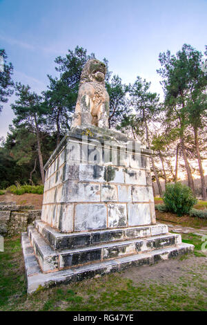 Leone di Amphipolis (Amphipolis, Macedonia), in Grecia. Foto Stock