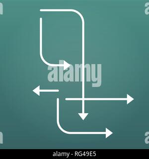 Le frecce che puntano in diverse dirrections. Set Infographics elementi astratti o sfondo. Illustrazione di vettore isolato Illustrazione Vettoriale