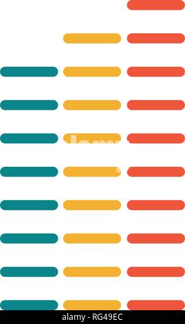 Grafico a barre Infographics elementi in diversi colori. Illustrazione di vettore isolato su bianco Illustrazione Vettoriale