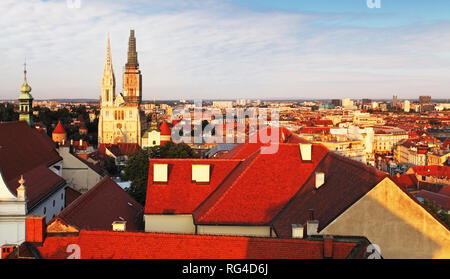La Chiesa di Santa Caterina, Zagabria, Croazia Foto Stock
