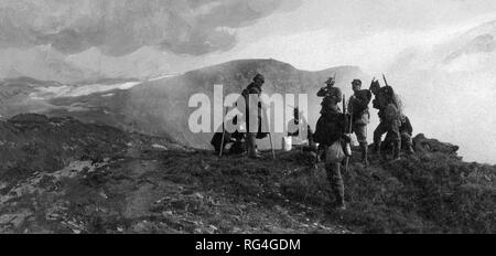 Alpini, 1915-18 Foto Stock